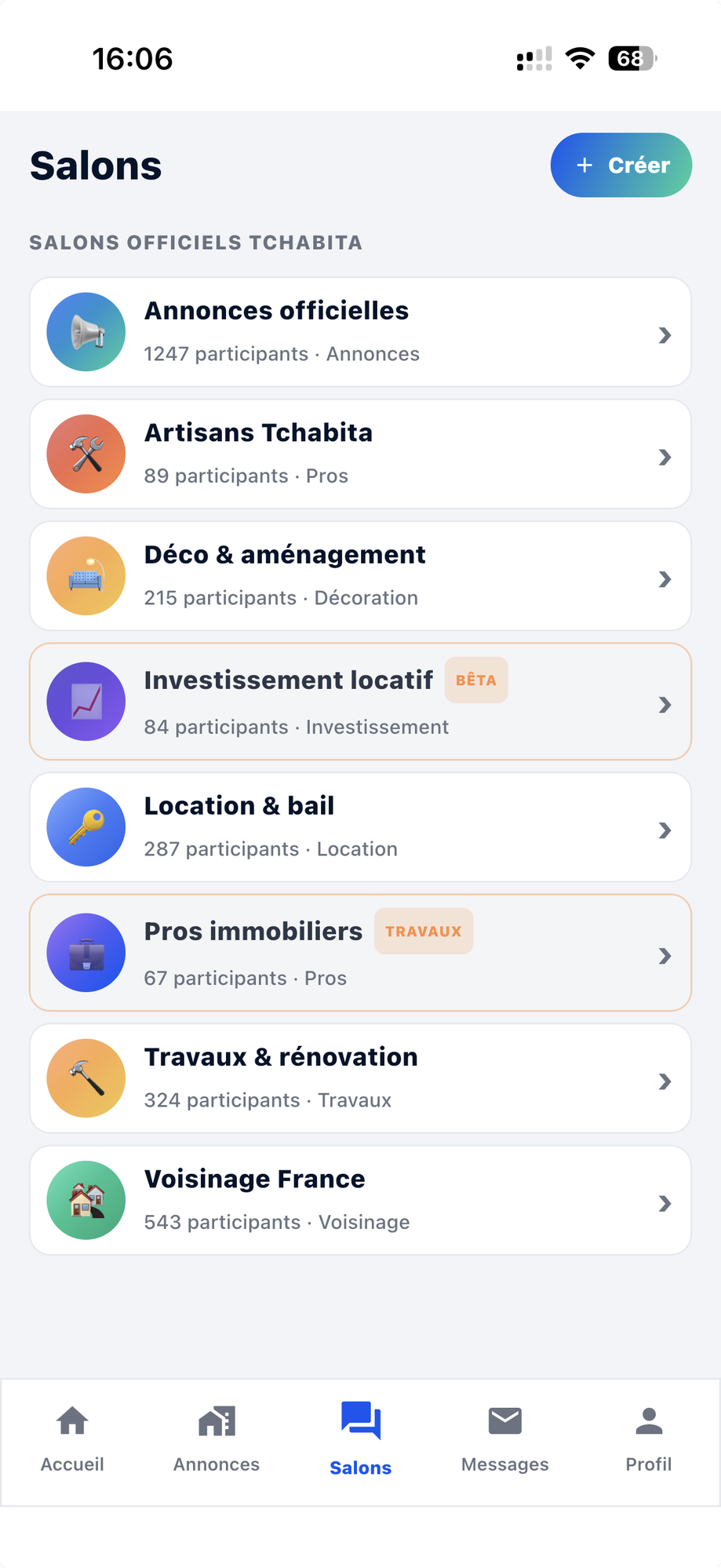 Tchabita Mobile — Salons
